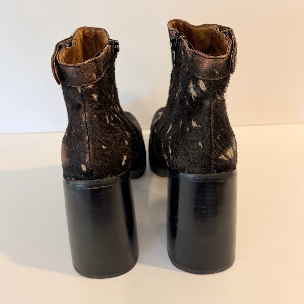 Jeffrey Campbell Havana Last Black and Brown Platform Ankle Boots Size 10 - Picture 8 of 10